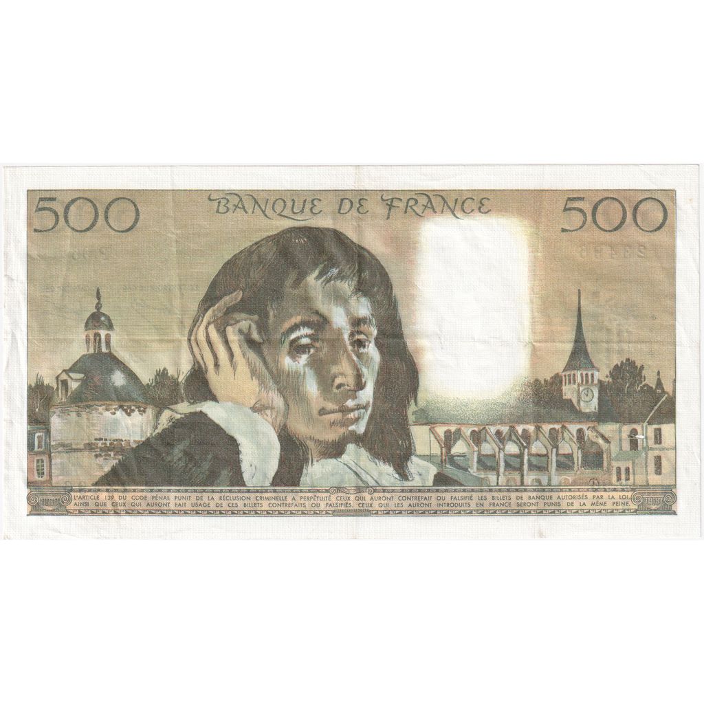 Francia, 500 Francs, Pascal, 1978-10-05, P.96, BB+