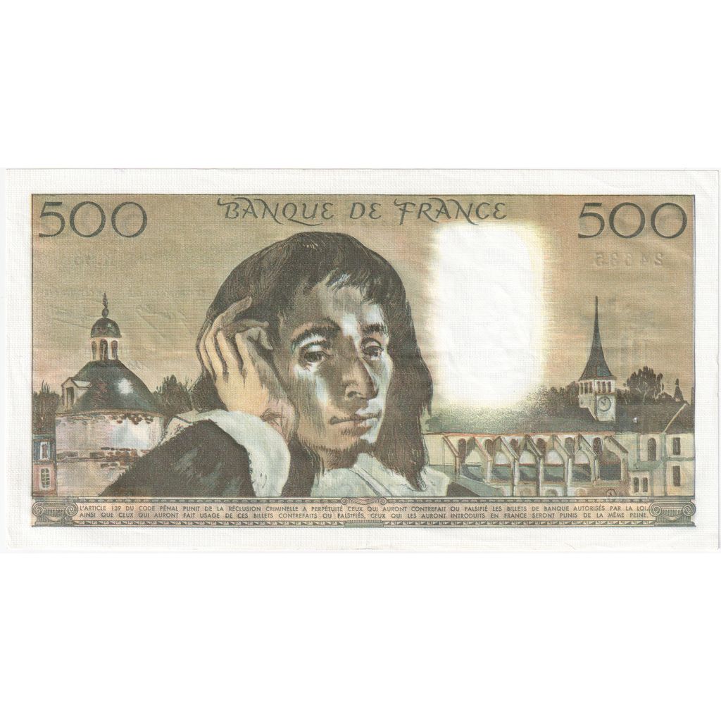 Francia, 500 Francs, Pascal, 1978-10-05, K.96, SPL