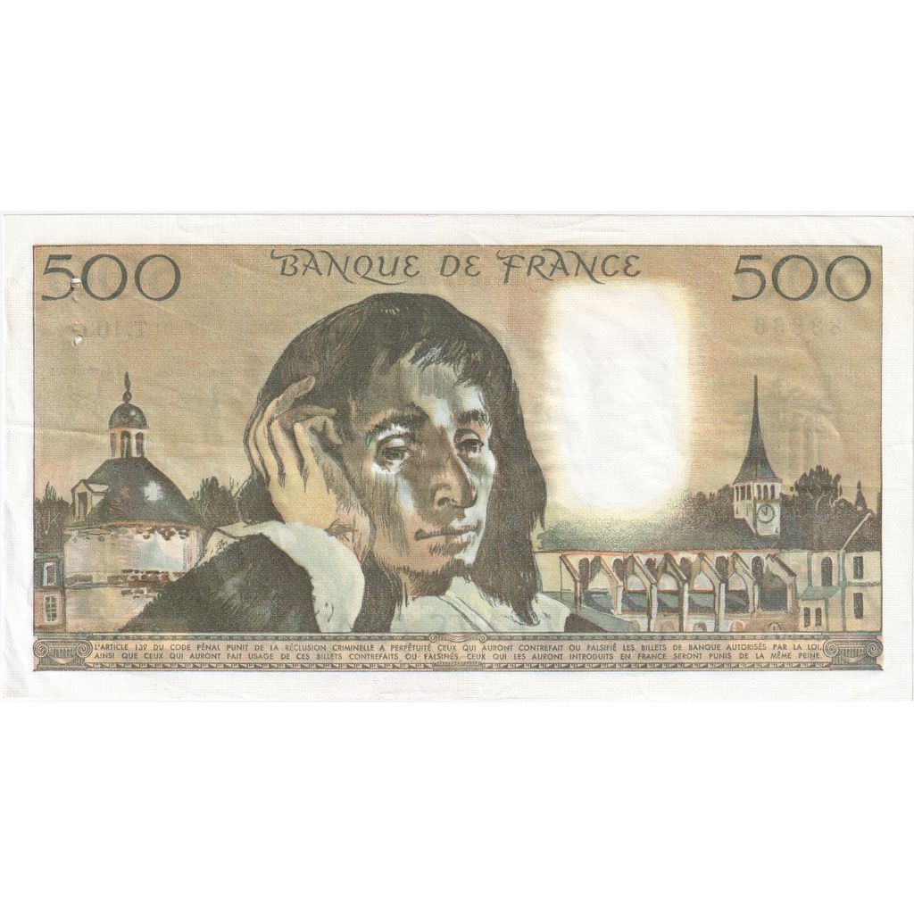 Francia, 500 Francs, Pascal, 1979-06-07, T.103, SPL-