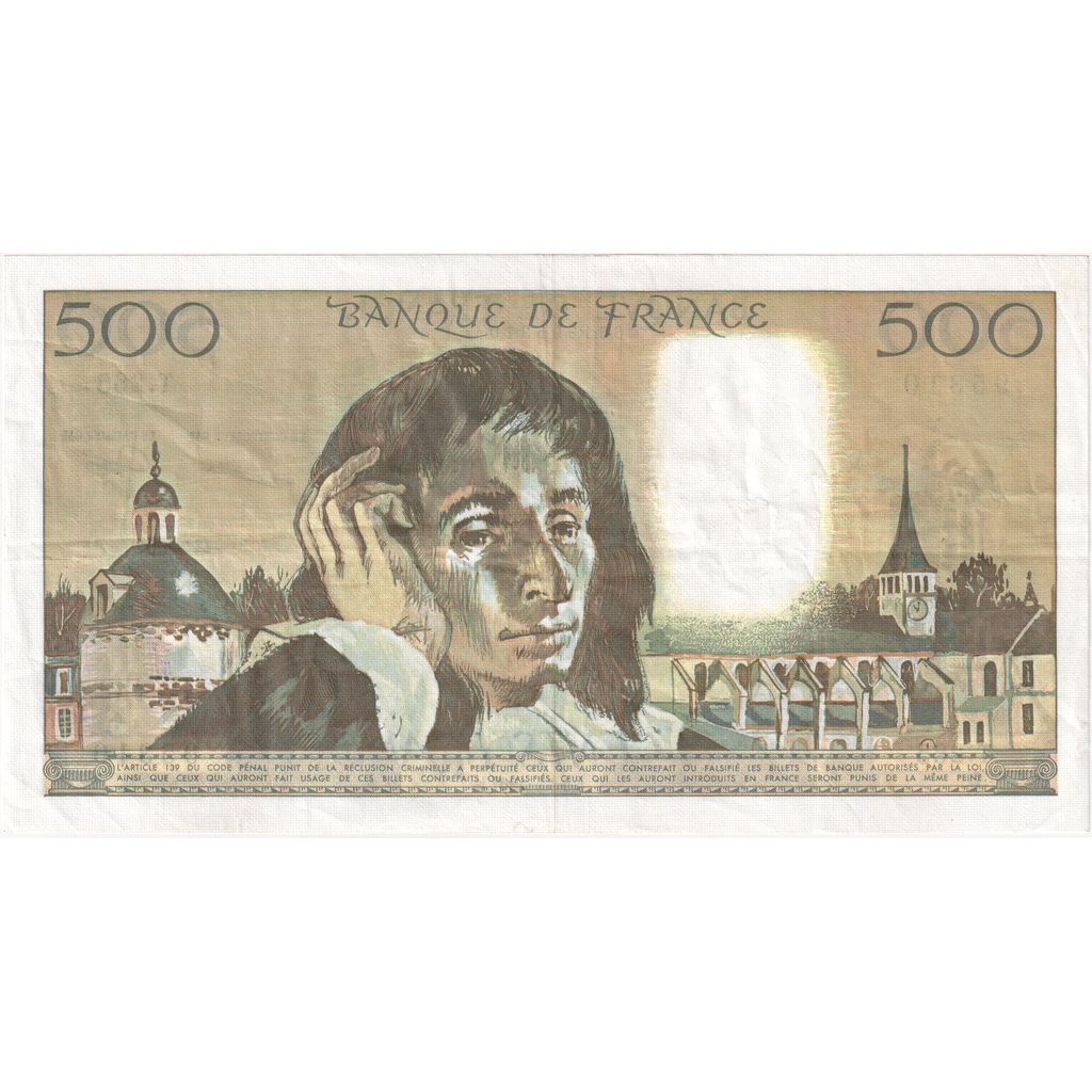 Francia, 500 Francs, Pascal, 1987-11-05, T.265, BB