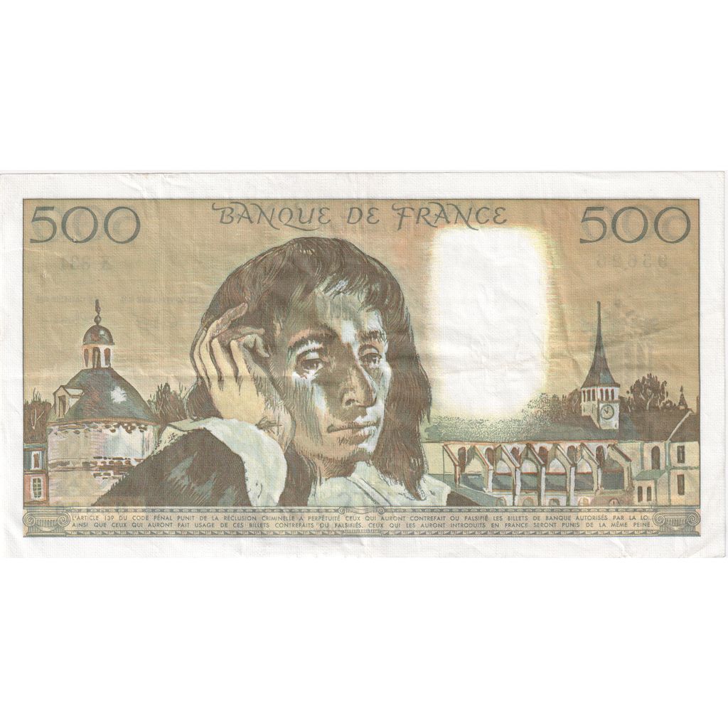 Francia, 500 Francs, Pascal, 1991-01-03, X.331, BB