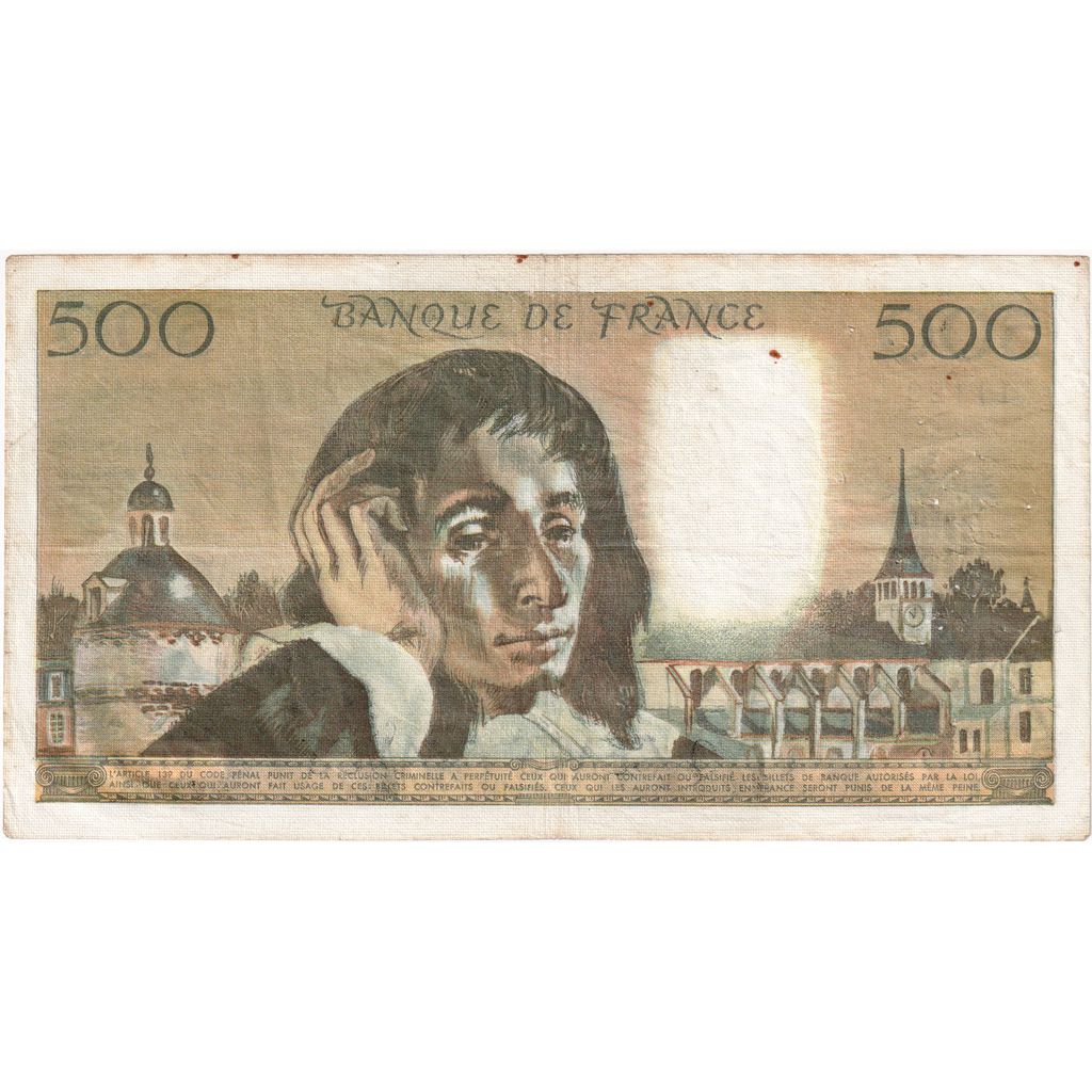 Francia, 500 Francs, Pascal, 1974-09-05, U.43, BB