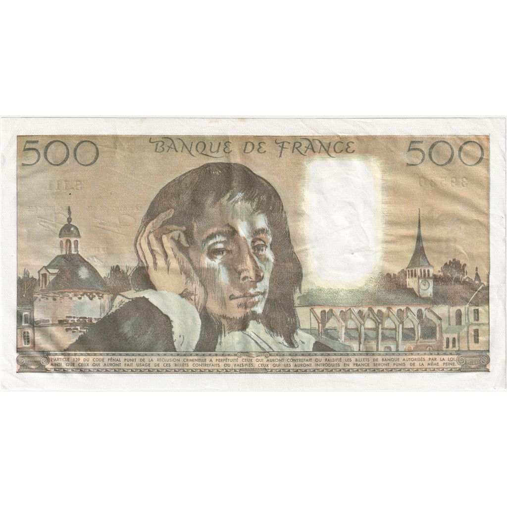 France, 500 Francs, Pascal, 1980-04-03, S.111, EF(40-45)