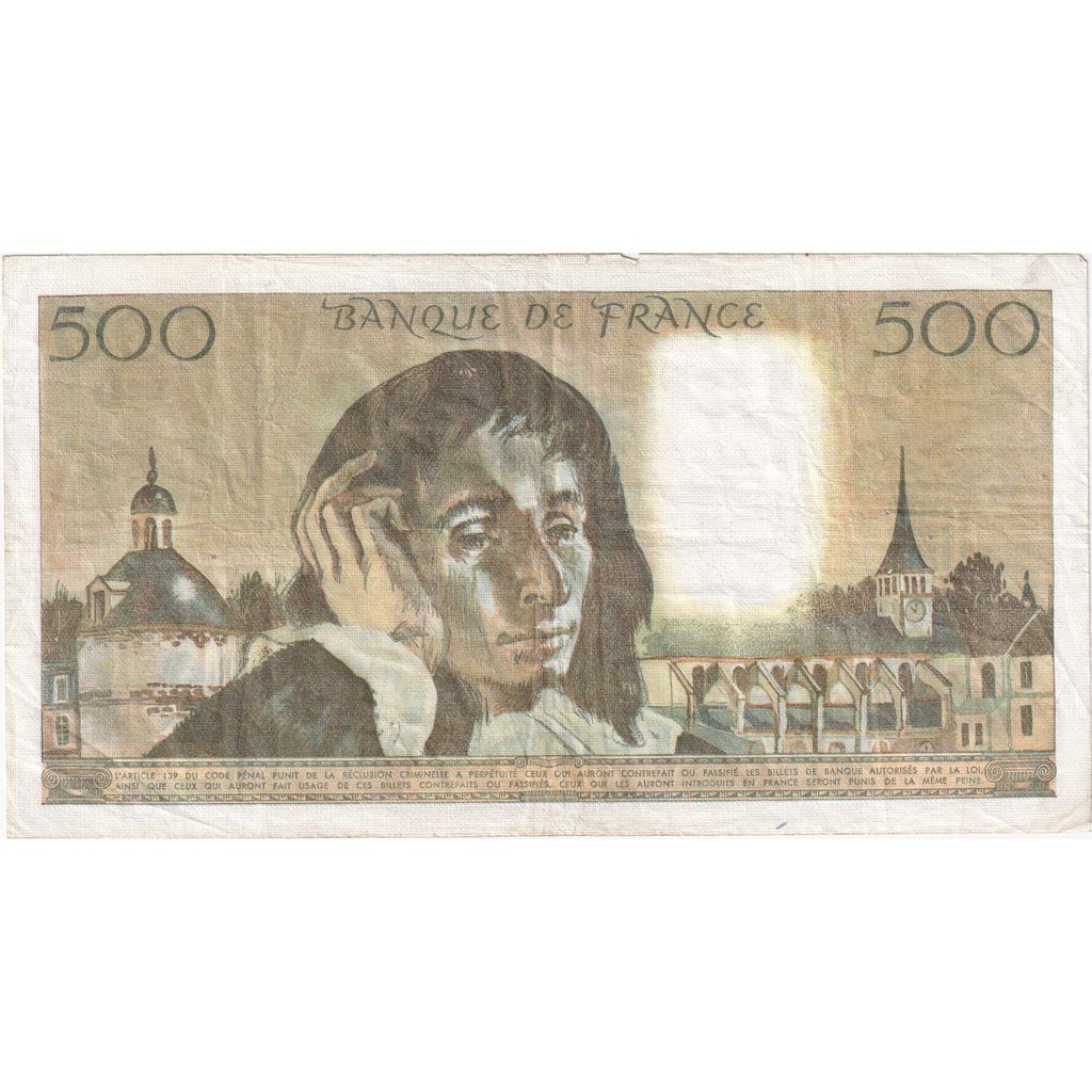 Francia, 500 Francs, Pascal, 1985-04-03, T.226, BB
