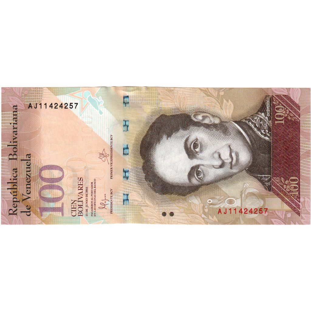 Venezuela, 100 Bolivares, 2015-06-23, AU(55-58)