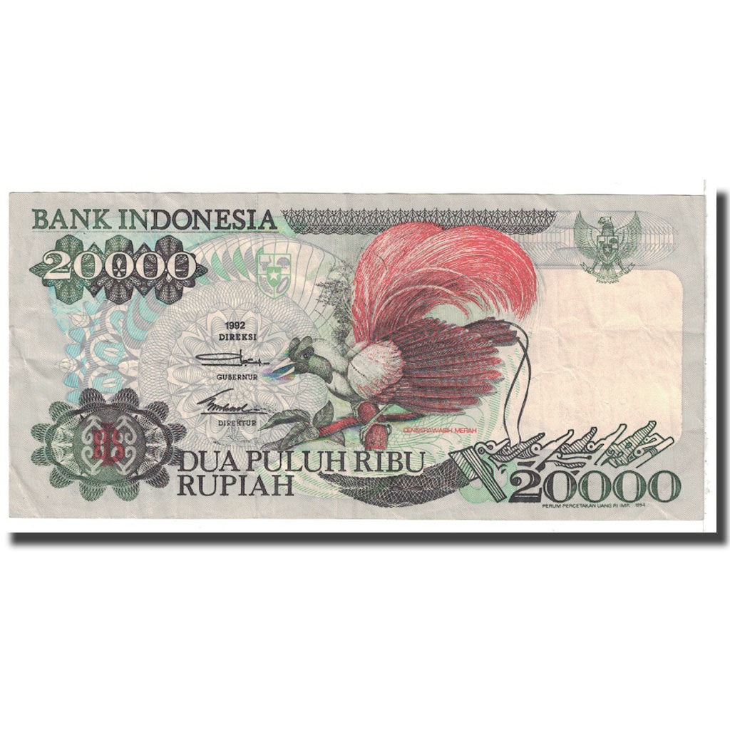 Banknote, Indonesia, 20,000 Rupiah, 1992, KM:132a, VF(30-35)