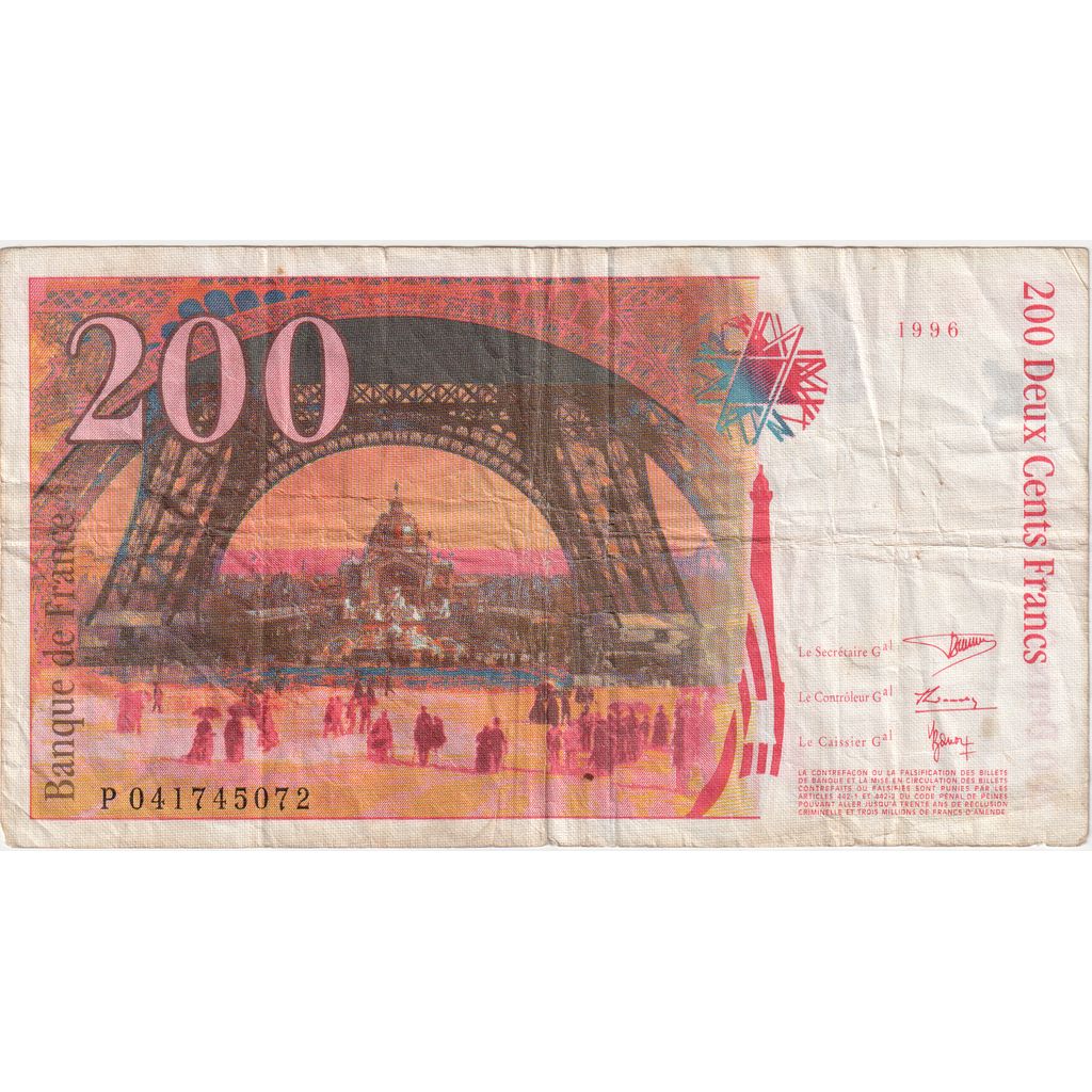 France, 200 Francs, Eiffel, P041745072, EF(40-45)
