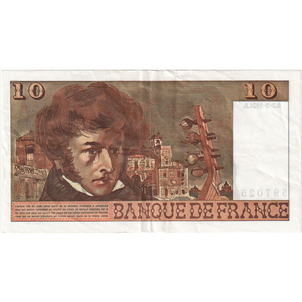 Frankreich, 10 Francs, Berlioz, 1978-03-02, S.302, SS+
