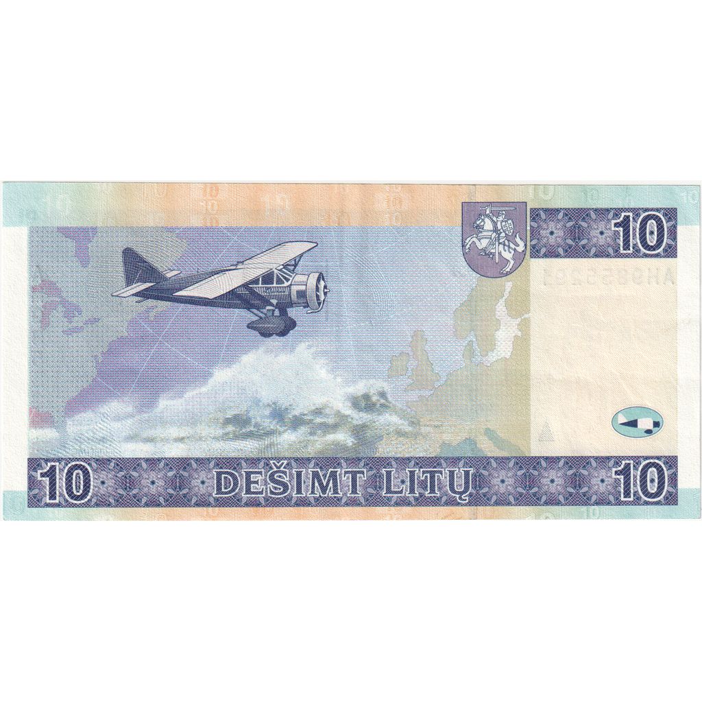 Lithuania, 10 Litu, AU(50-53)