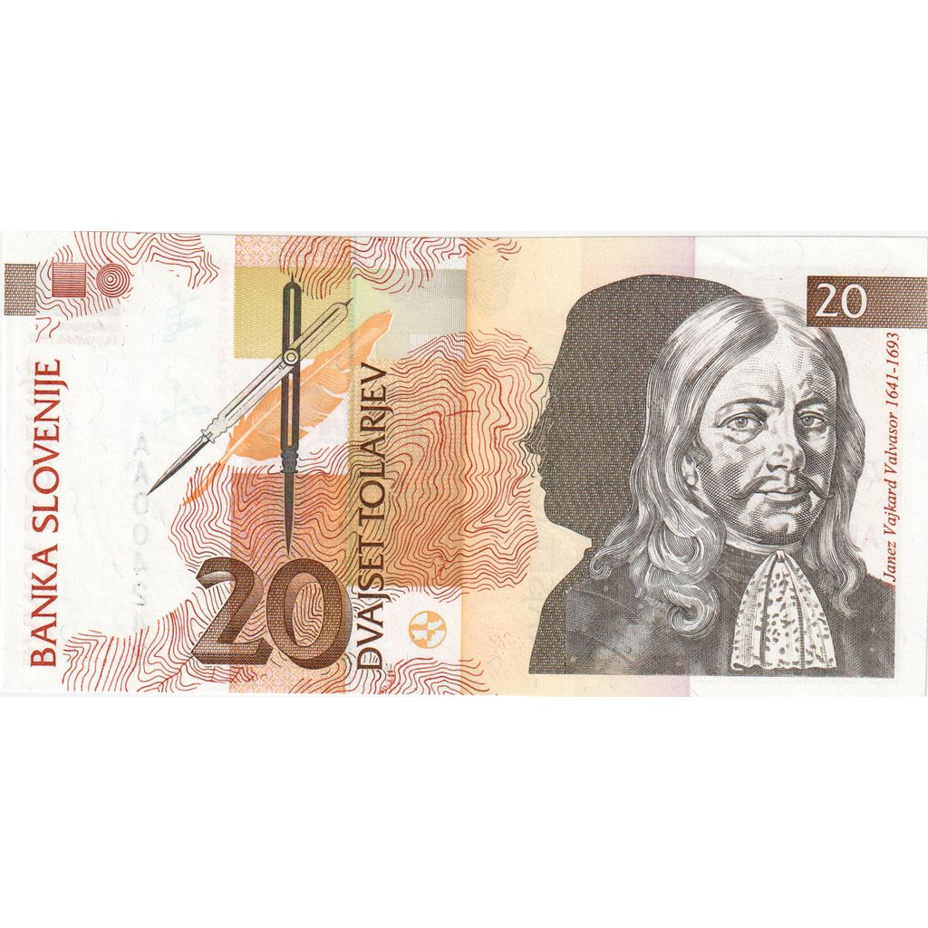 Slowenien, 20 Tolarjev, 1992-01-15, UNZ