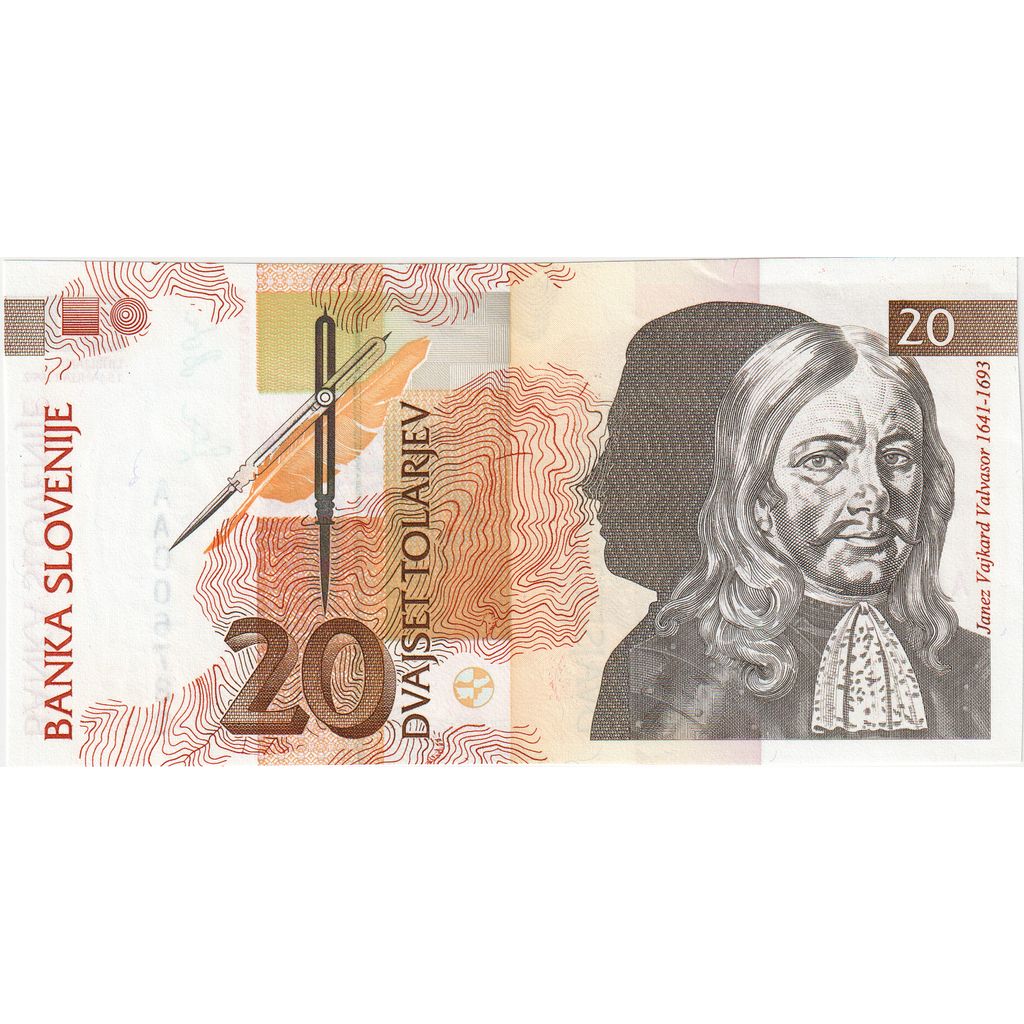 Slovenia, 20 Tolarjev, 1992-01-15, FDS