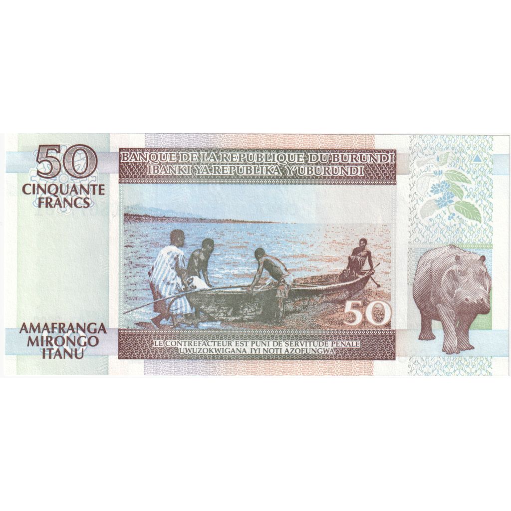 Burundi, 50 Francs, 2003-07-01, UNC