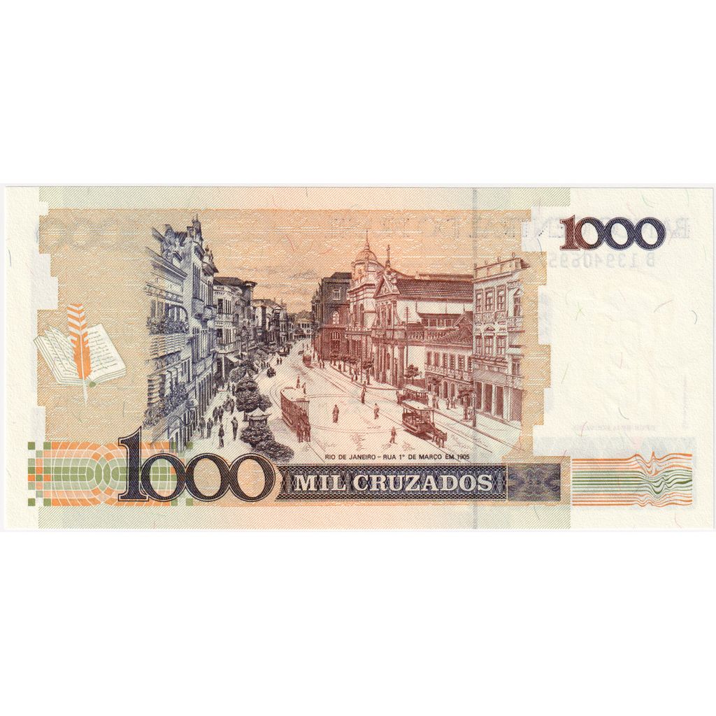 Brazil, 1 Cruzado Novo on 1000 Cruzados, UNC(65-70)