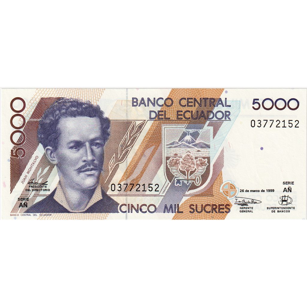 Ekwador, 5000 Sucres, 1999-03-26, UNC(65-70)