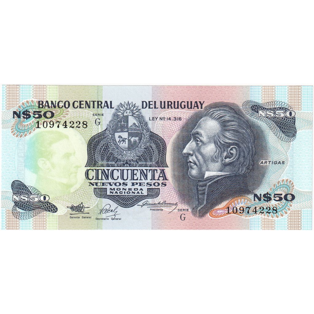Urugwaj, 50 Nuevos Pesos, UNC(65-70)
