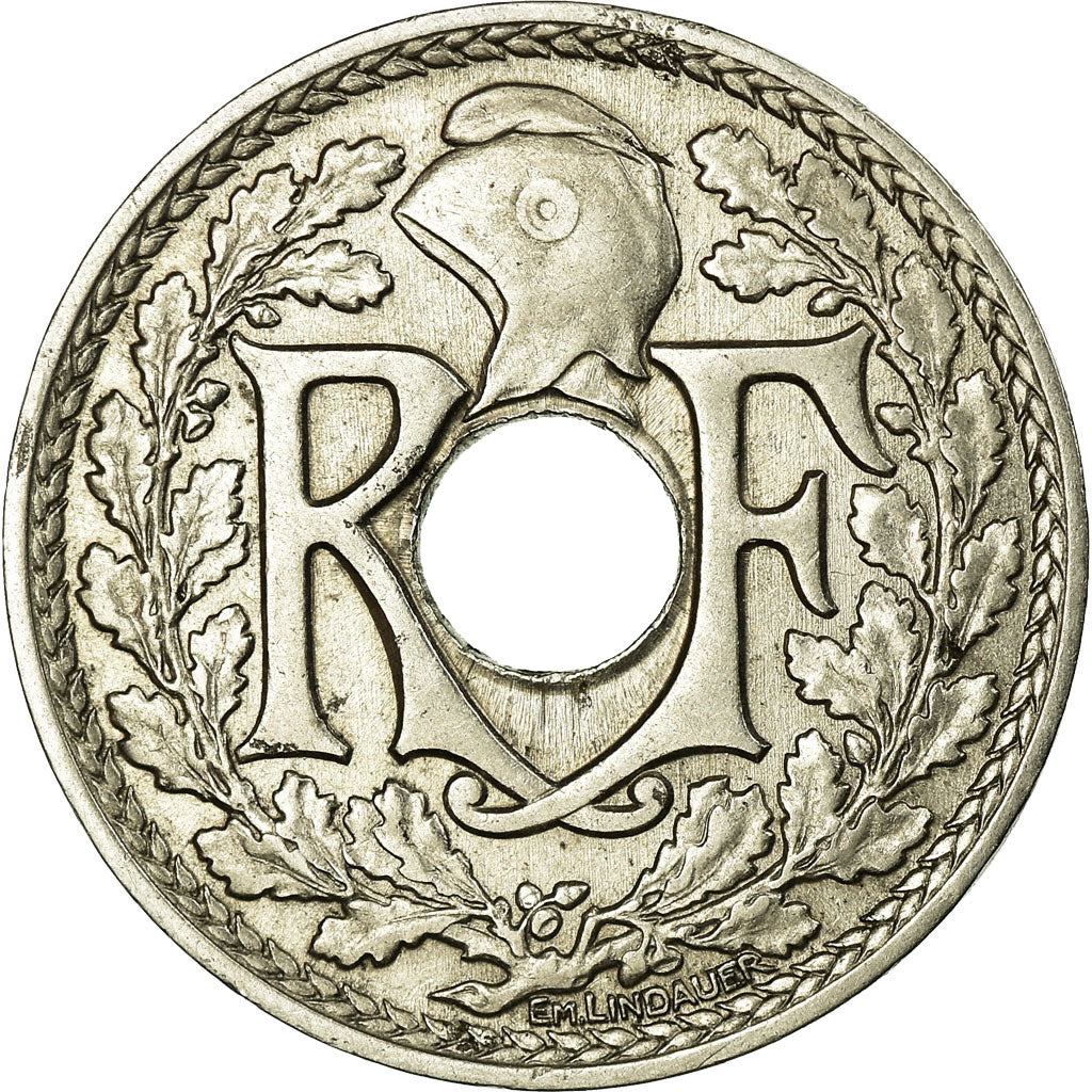 Coin, France, Lindauer, 25 Centimes, 1917, AU(50-53), Nickel, Gadoury:379