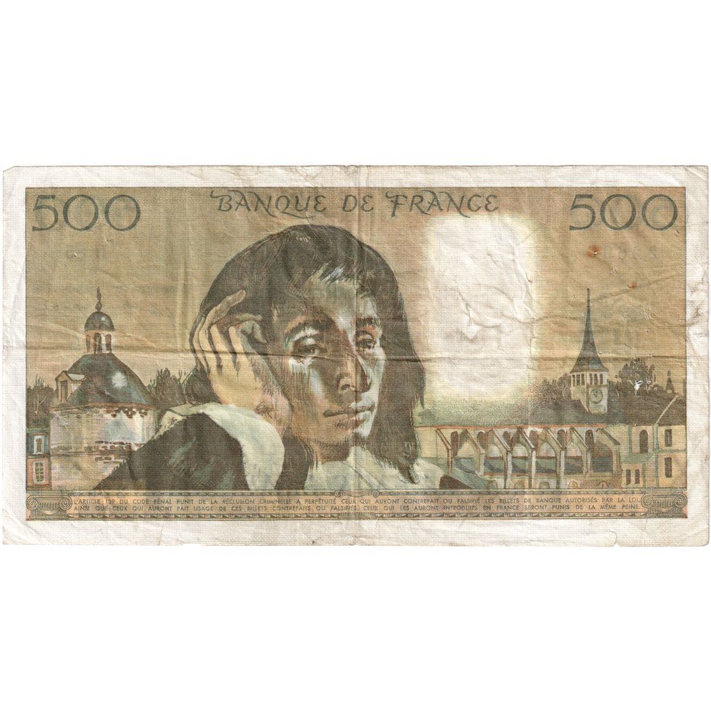 Francia, 500 Francs, Pascal, 1973-12-06, H.36, BB
