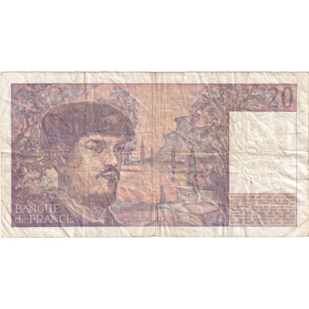 Frankreich, 20 Francs, Debussy, L.023, S+
