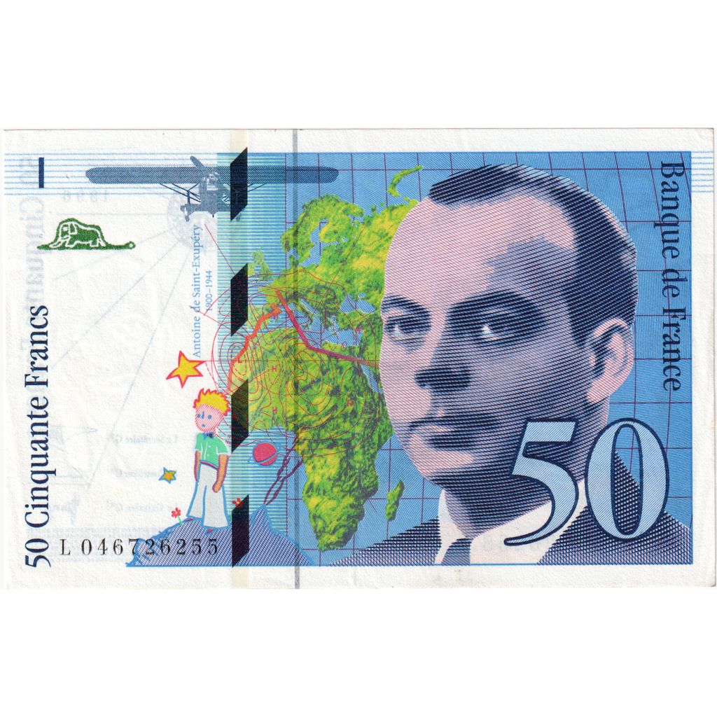 France, 50 Francs, St Exupéry, L046726255, SUP