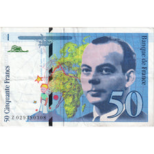 France, 50 Francs, St Exupéry, Z029390308, EF(40-45)
