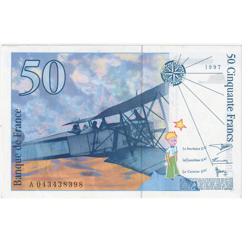 France, 50 Francs, St Exupéry, A043438398, UNC(63)
