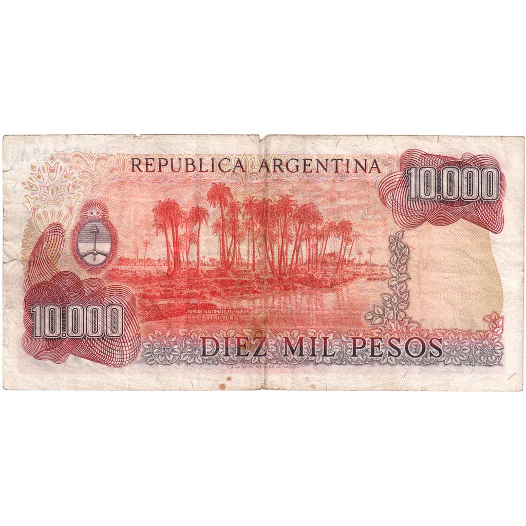 Argentina, 10,000 Pesos, VF(20-25)