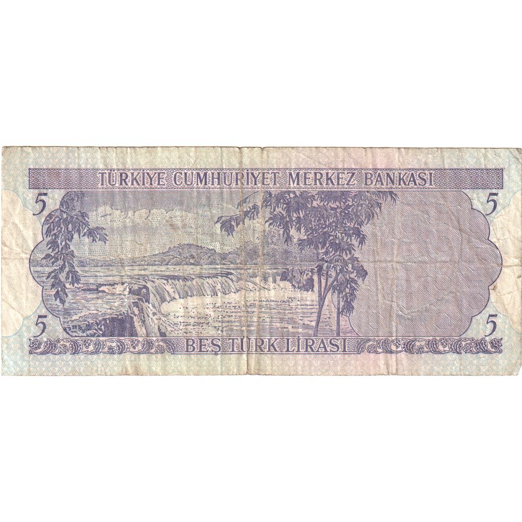Turkey, 5 Lira, VF(30-35)