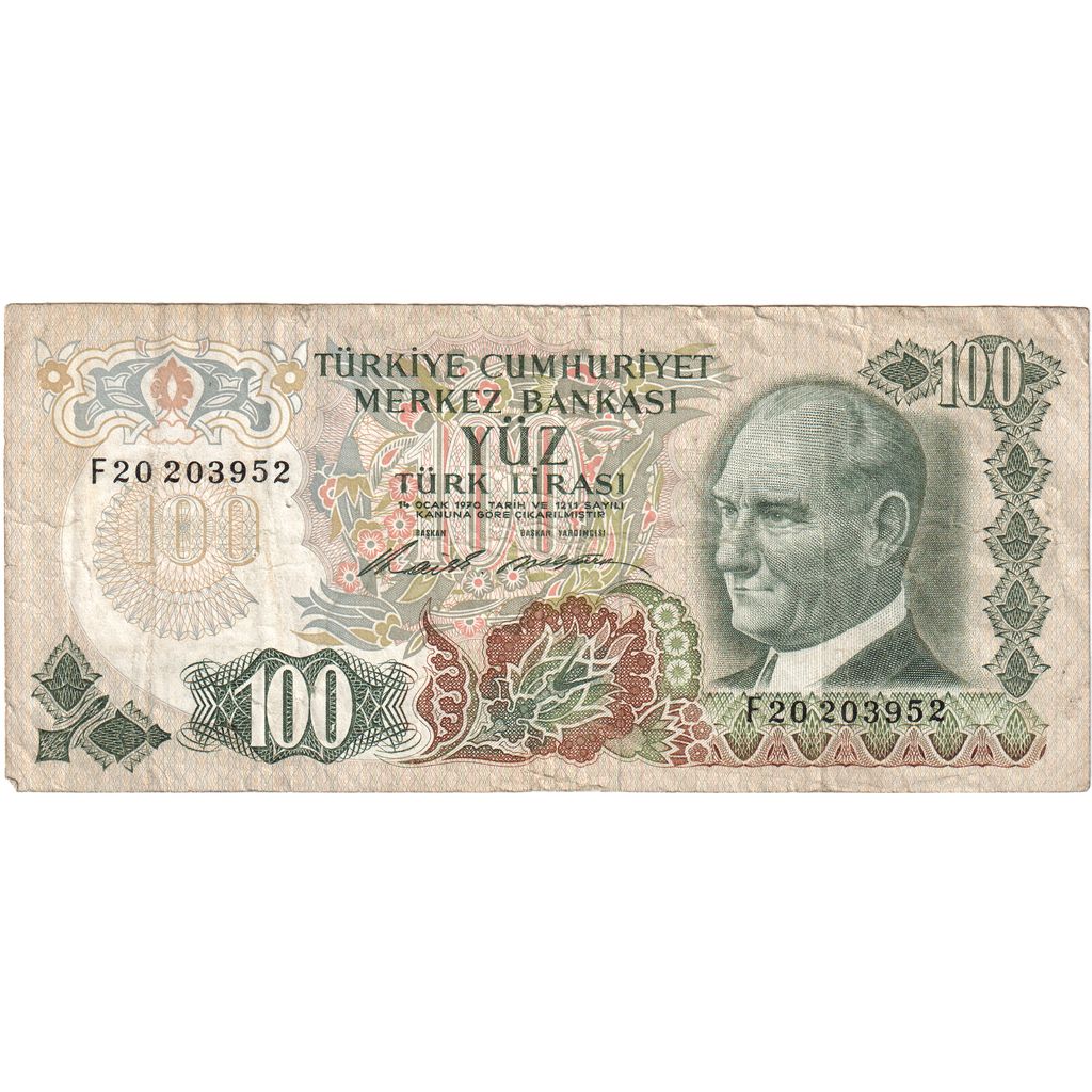 Turkey, 100 Lira, VF(30-35)