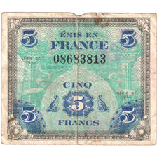 France, 5 Francs, Flag/France, 08683813, VF(20-25)