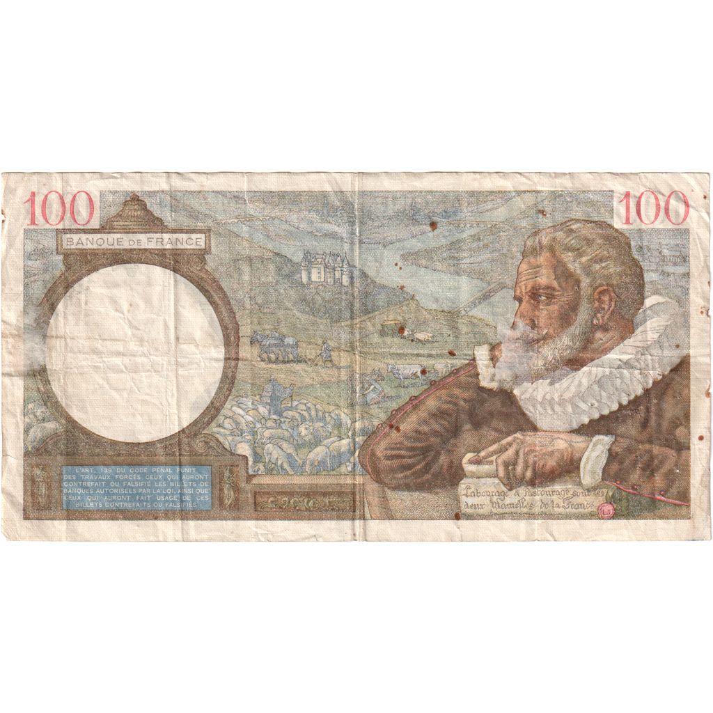 Francia, 100 Francs, Sully, 1939-10-19, N.3170, MB