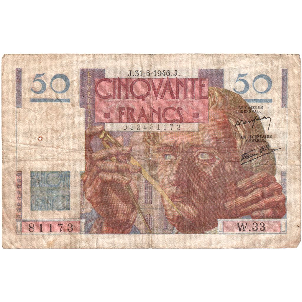 Frankrijk, 50 Francs, Le Verrier, 1946-05-31, W.33, TB