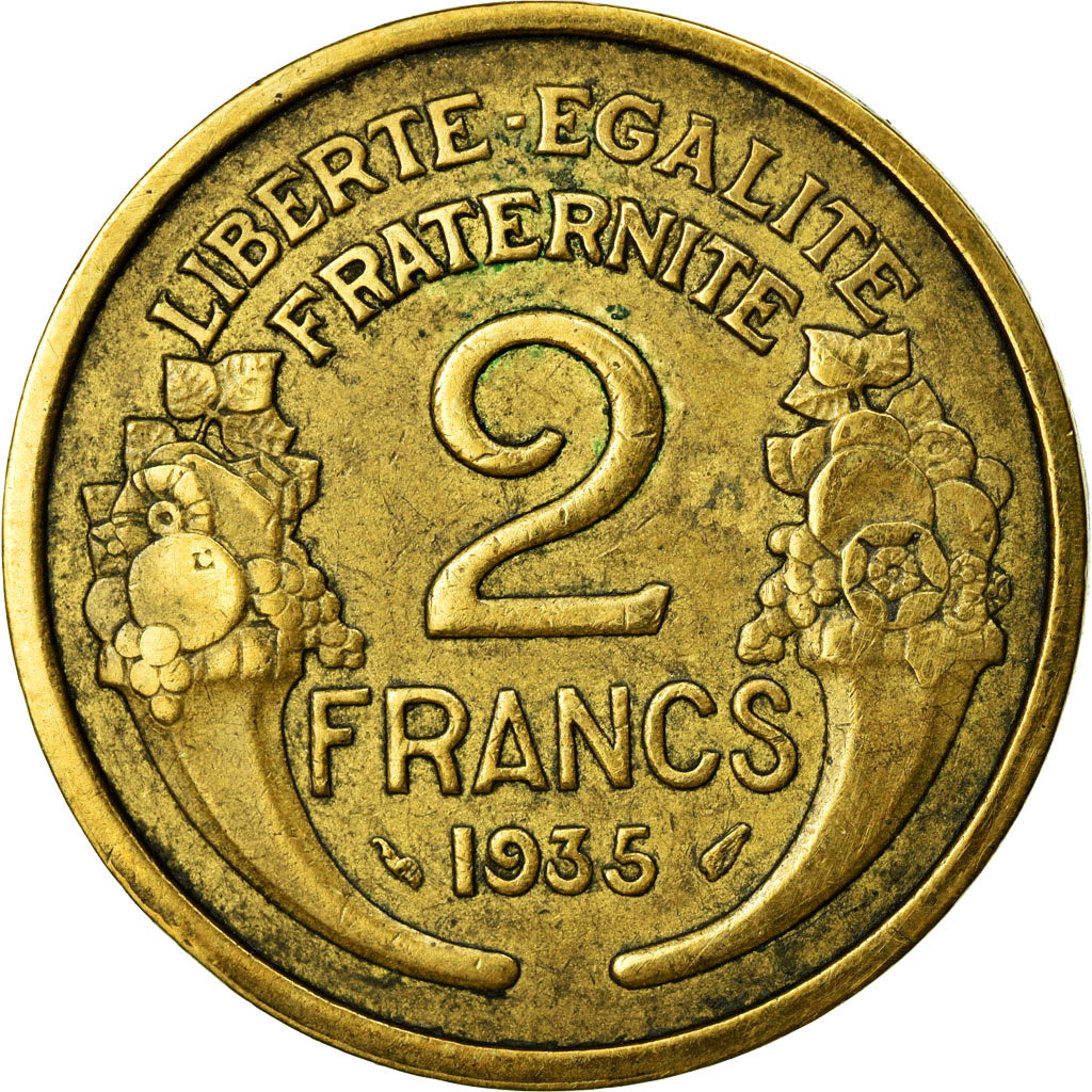 Monnaie, France, Morlon, 2 Francs, 1935, TTB, Aluminum-Bronze, Gadoury:535