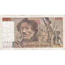 France, 100 Francs, Delacroix, E.139, EF(40-45)