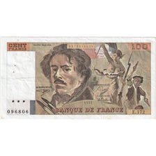 France, 100 Francs, Delacroix, E.172, AU(50-53)
