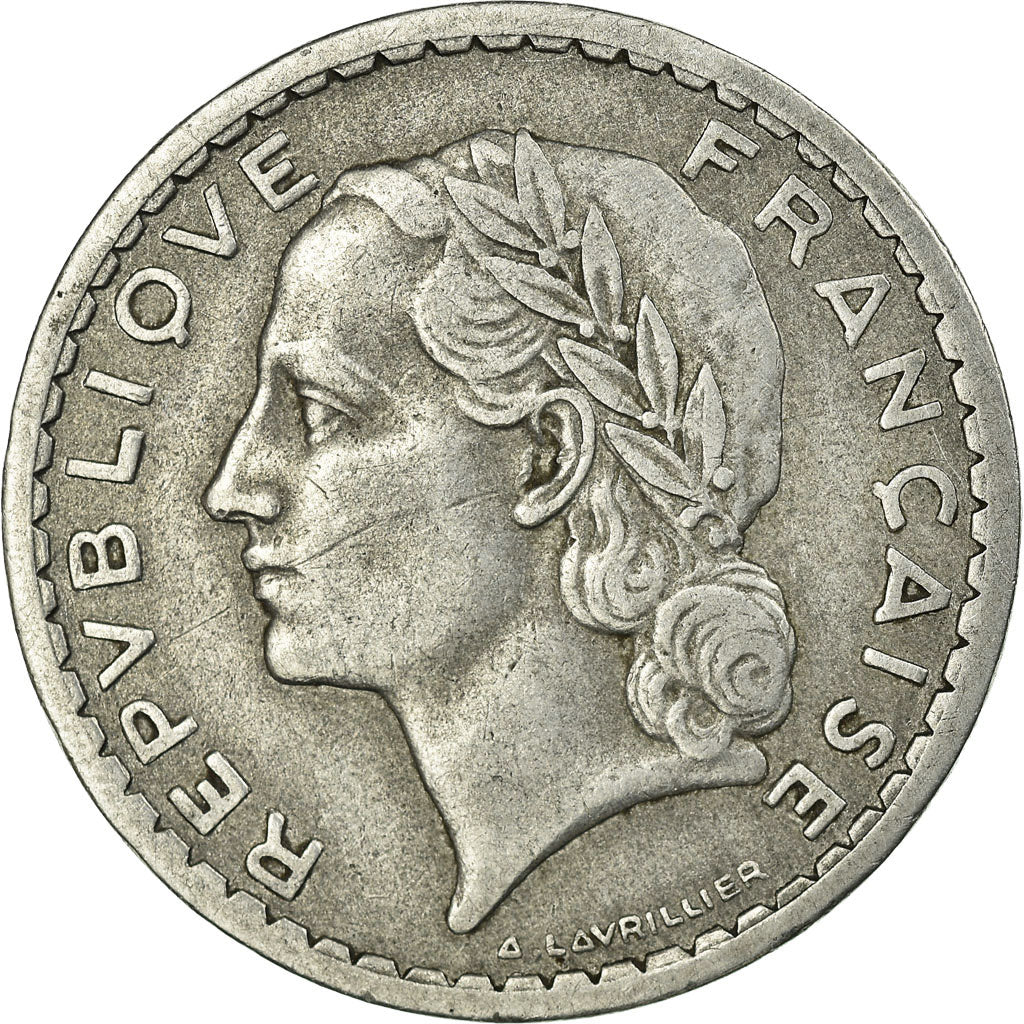 Coin, France, Lavrillier, 5 Francs, 1952, Paris, EF(40-45), Aluminum