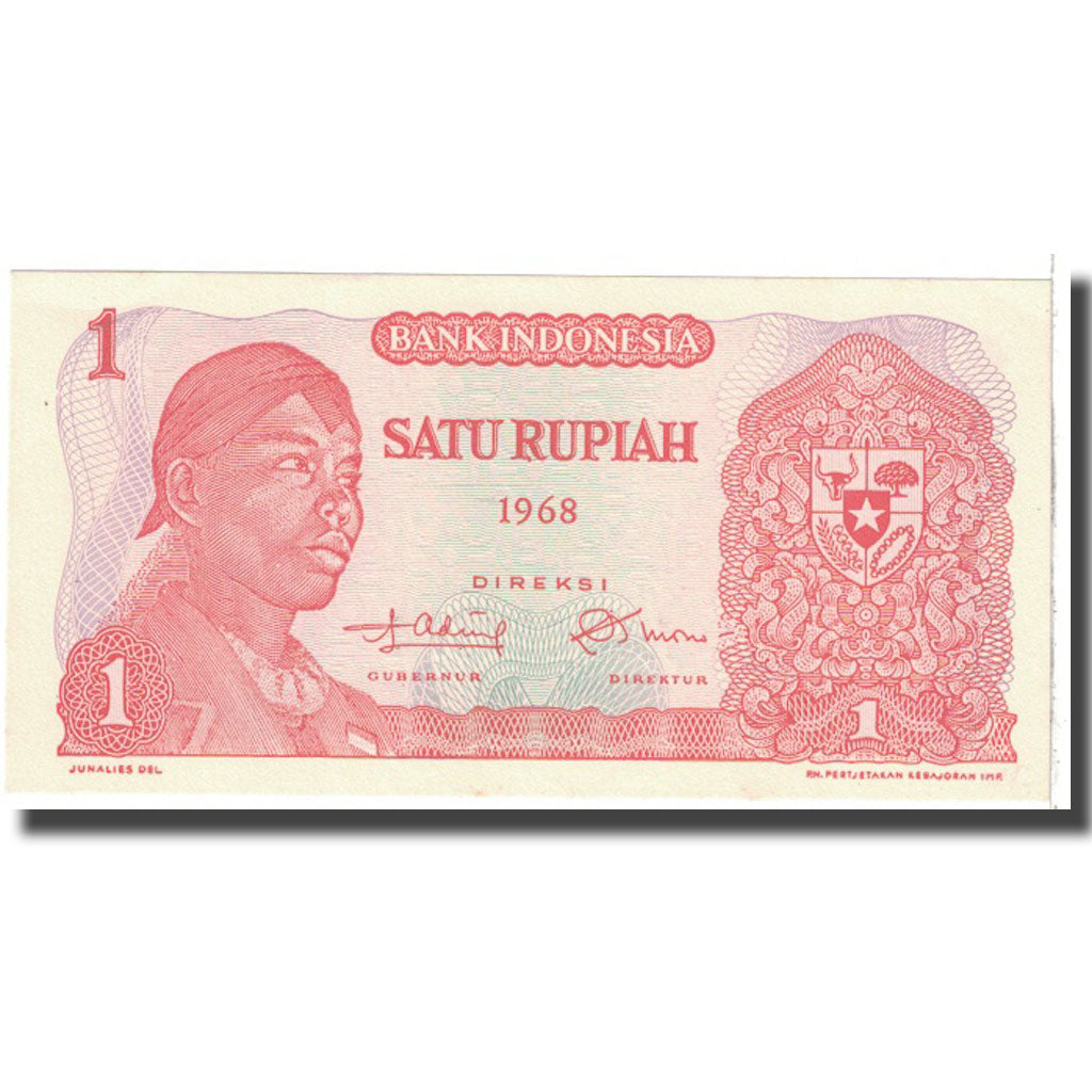 Geldschein, Indonesien, 1 Rupiah, 1968, KM:102a, UNZ-