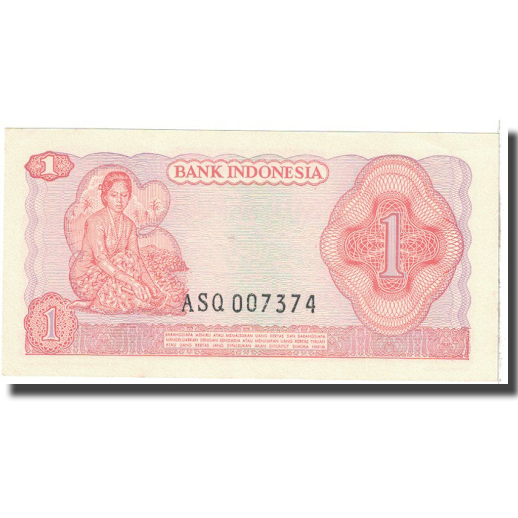 Geldschein, Indonesien, 1 Rupiah, 1968, KM:102a, UNZ-