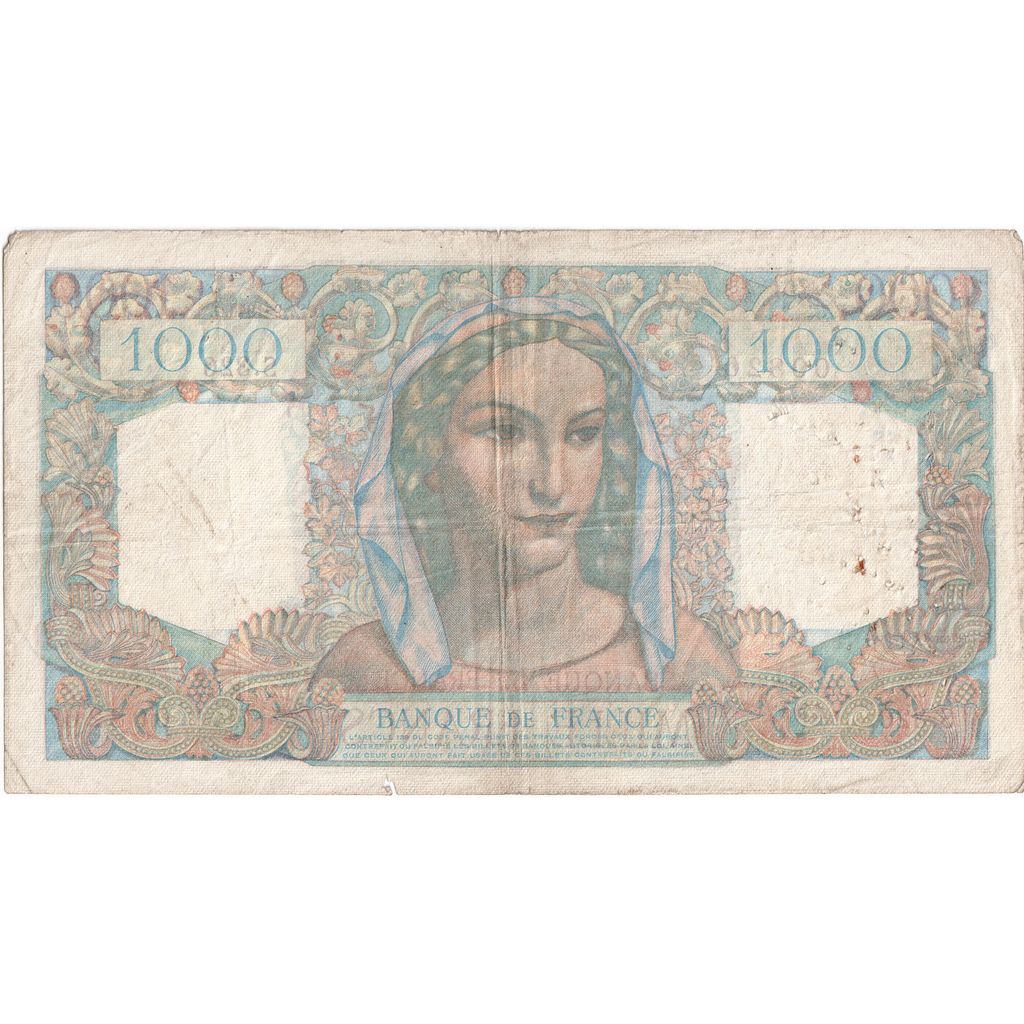 França, 1000 Francs, Minerve et Hercule, 1946-09-12, S.326, VF(30-35)