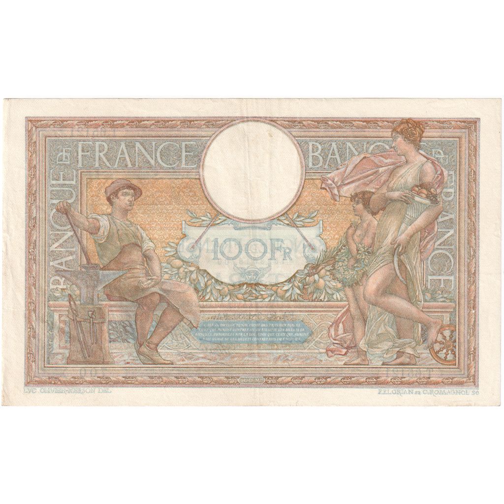 Francja, 100 Francs, Luc Olivier Merson, 1939-03-30, T.65121, AU(50-53)