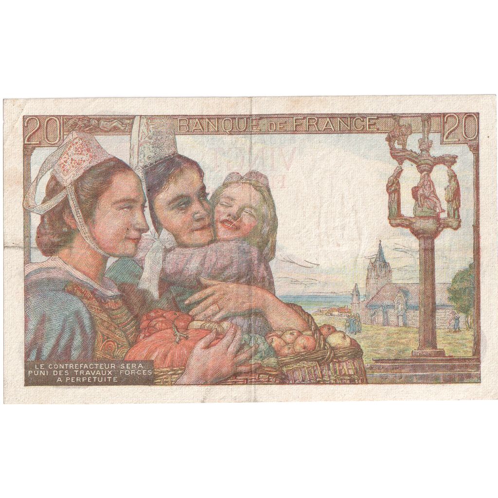 Frankreich, 20 Francs, Pêcheur, 1944-05-17, E.121, S+