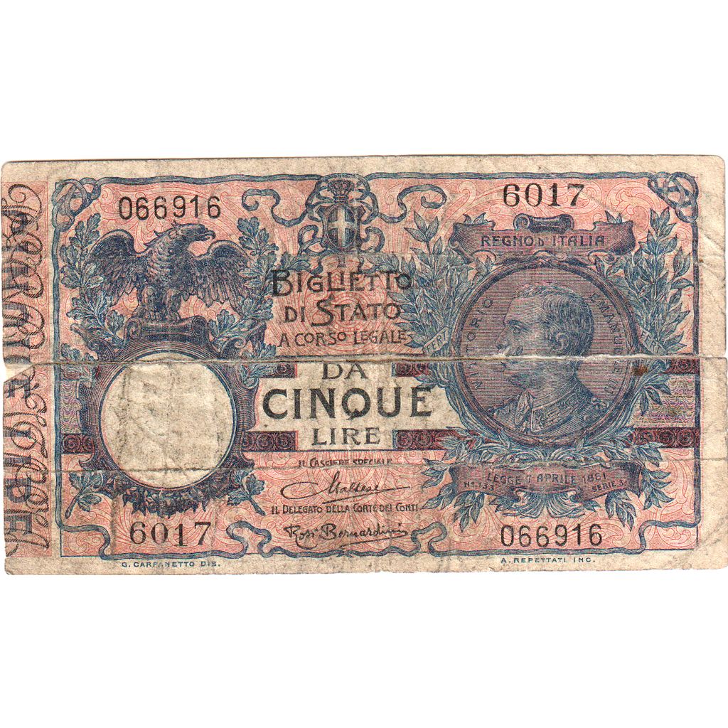 Italien, 5 Lire, SGE+