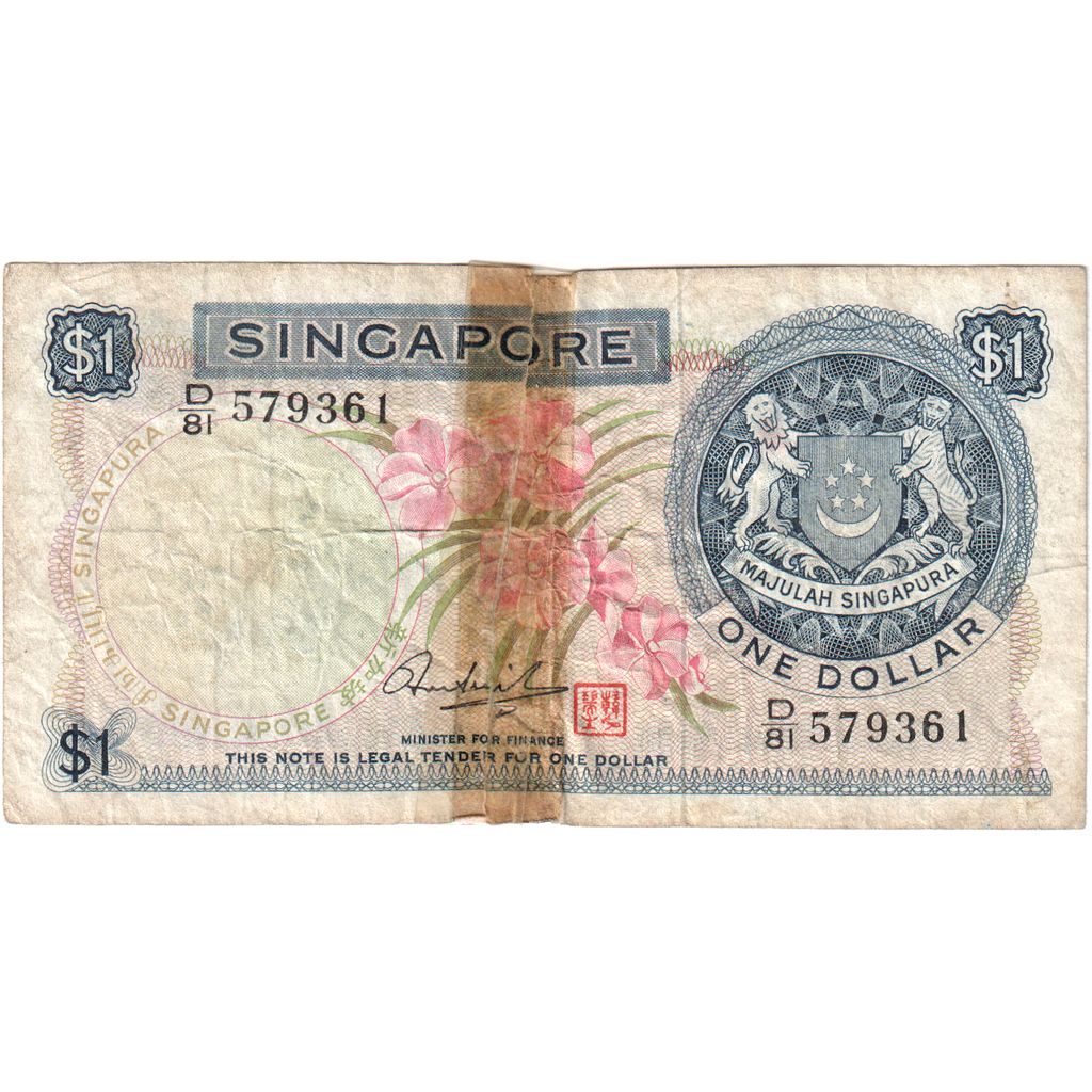 Singapore, 1 Dollar, F(12-15)