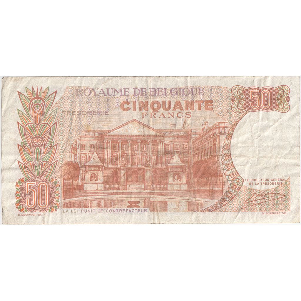 Belgia, 50 Francs, 1966-05-16, VF(30-35)