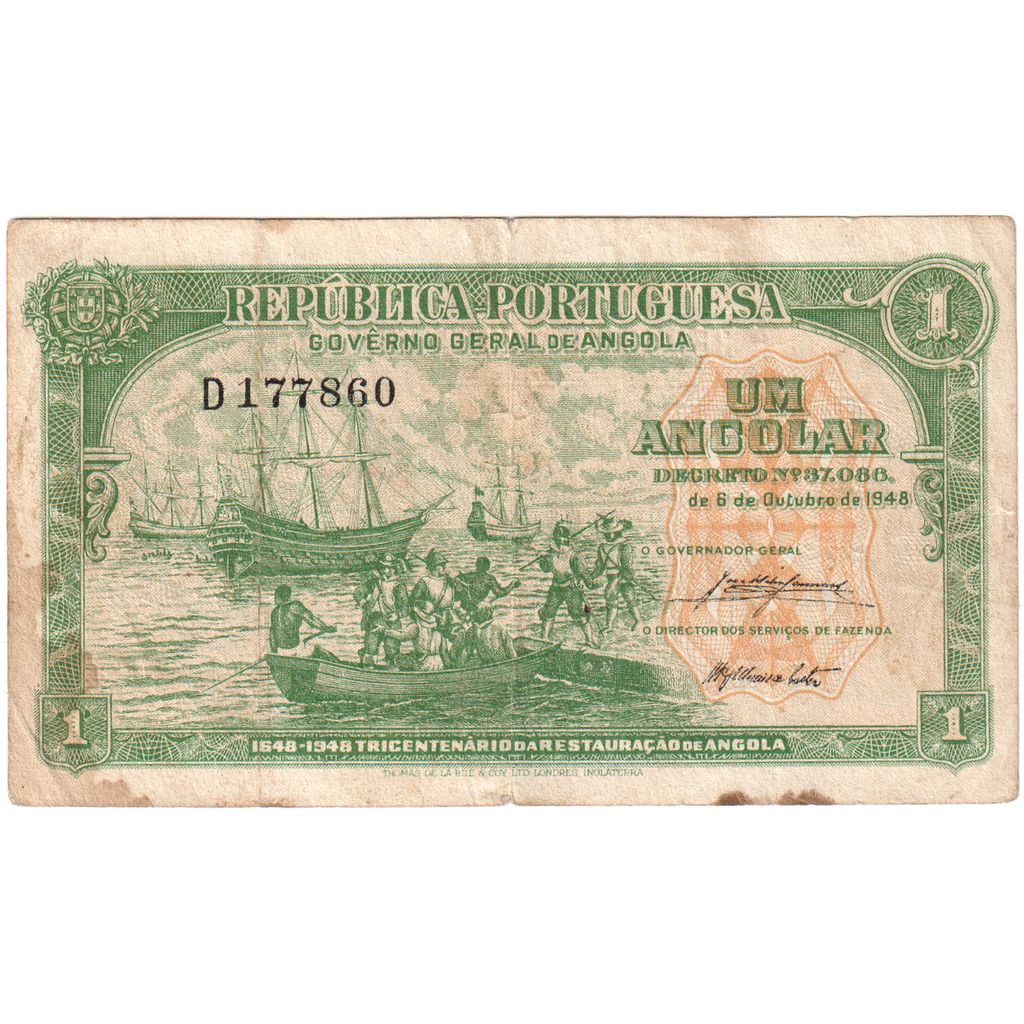 Angola, 1 Angolar, 1948-10-06, VF(20-25)