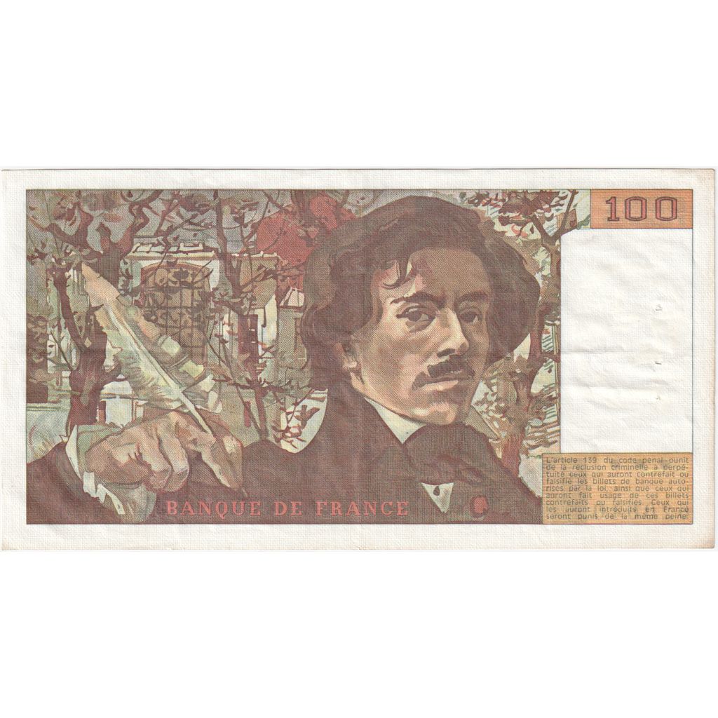 Francja, 100 Francs, Delacroix, N.70, AU(50-53)