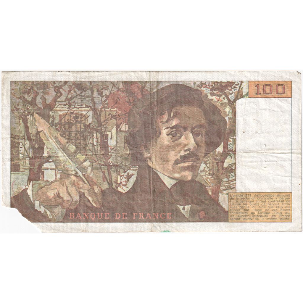 Frankreich, 100 Francs, Delacroix, K.114, SGE