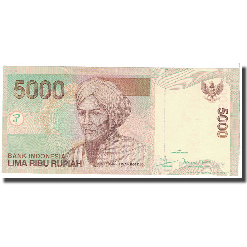 Billete, 5000 Rupiah, 2001, Indonesia, KM:142a, SC