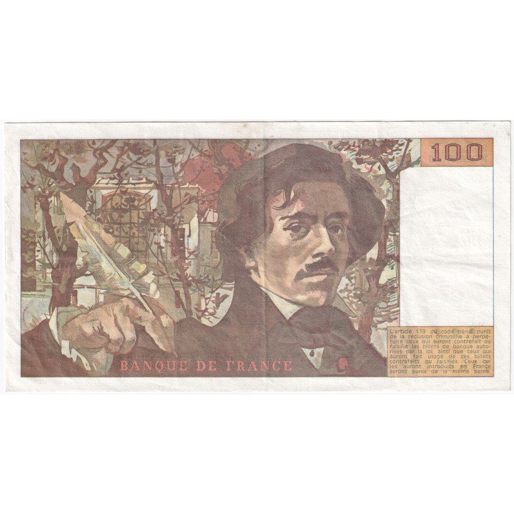 Frankrijk, 100 Francs, Delacroix, L.131, TB+
