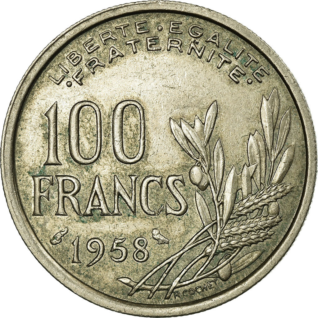 Münze, Frankreich, Cochet, 100 Francs, 1958, SS, Copper-nickel, Gadoury:897