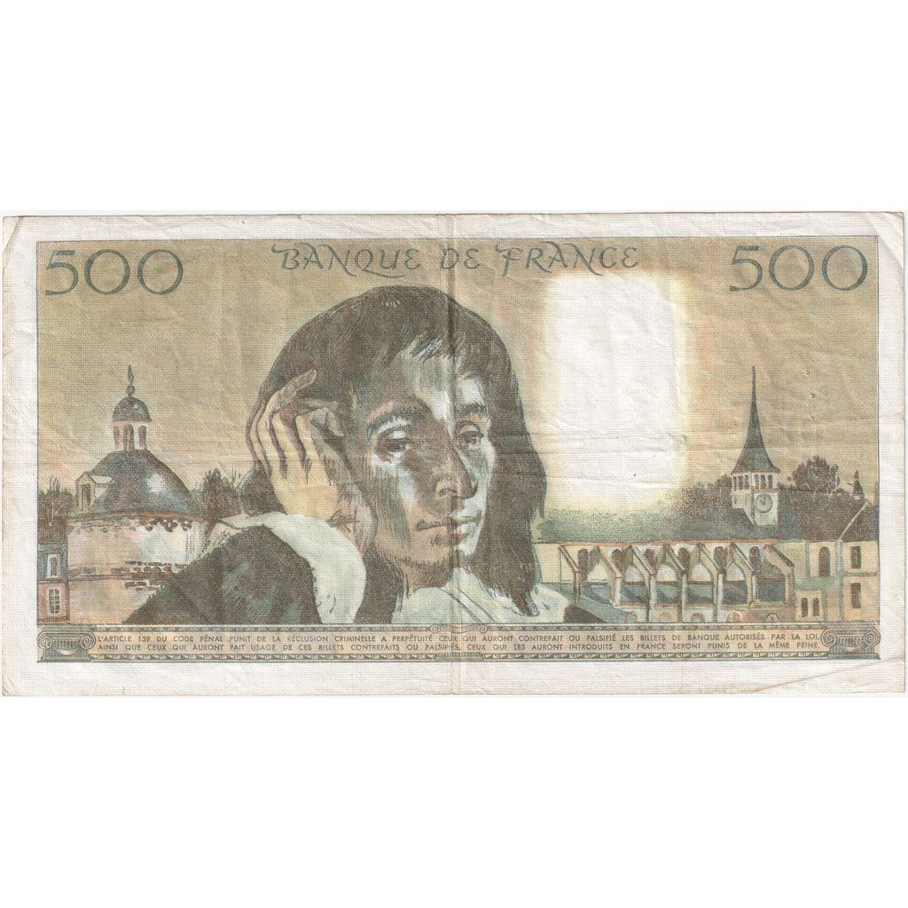 Frankreich, 500 Francs, Pascal, 1984-07-05, Z.210, S+